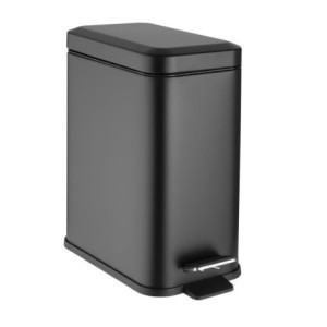 Vannitoa prügikast Slim Must - 5 L - Jantex