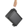 Vannitoa prügikast Slim Must - 5 L - Jantex