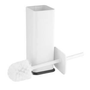 Brosse ja tualettharja hoidik, valge ruut - Jantex