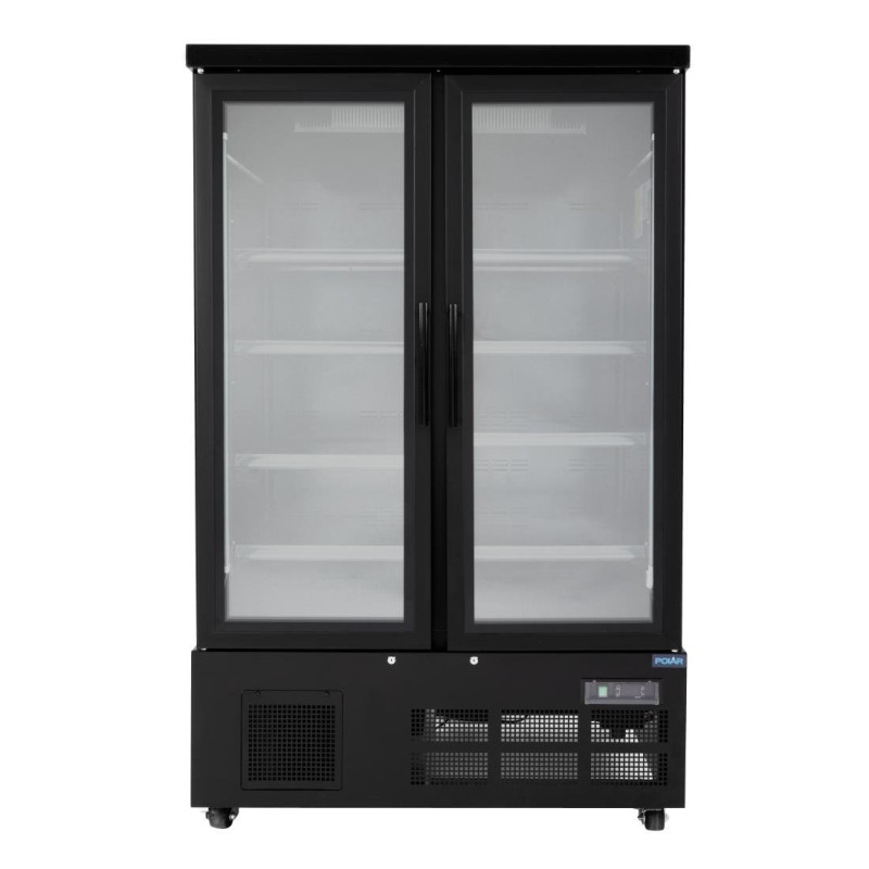 Refrigerated Display Case with 2 Doors - 744 L - Negative Black - Polar Refrigerated Display Case with 2 Doors - 744 L - Negative Black - Polar