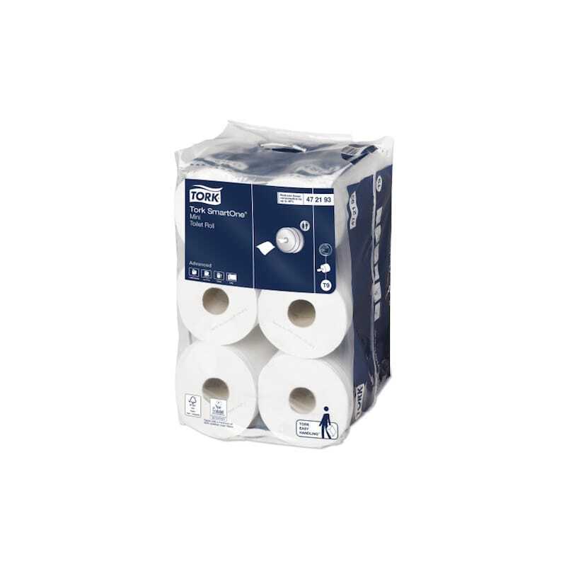 White Tork SmartOne Toilet Paper - Pack of 12 White Tork SmartOne Toilet Paper - Pack of 12