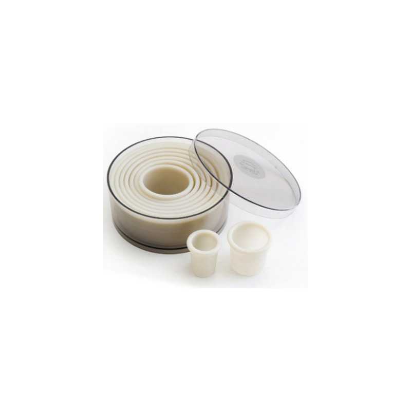 Karbis 9 ümmargust siledat nailonist küpsisvormi LACOR Karbis 9 ümmargust siledat nailonist küpsisvormi LACOR