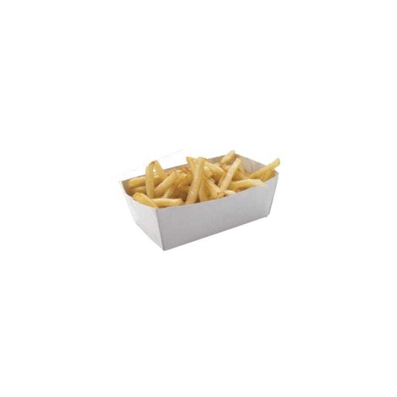 White Cardboard Tray - L 100 x W 60 mm - Eco-friendly - Pack of 250 White Cardboard Tray - L 100 x W 60 mm - Eco-friendly - Pack of 250