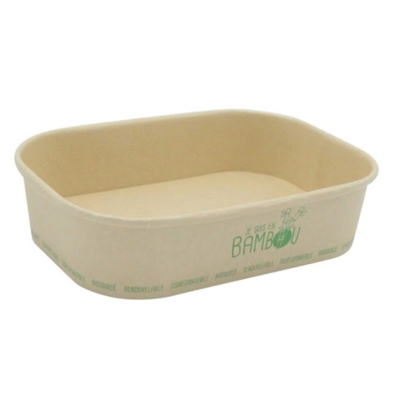 Bamboo Microwavable Tray "I Am Bamboo" - 50 cl - Pack of 50 Bamboo Microwavable Tray "I Am Bamboo" - 50 cl - Pack of 50