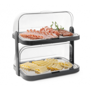 Vitrine Buffet libiseva kaanega - 2 plaati - HENDI