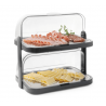 Vitrine Buffet libiseva kaanega - 2 plaati - HENDI