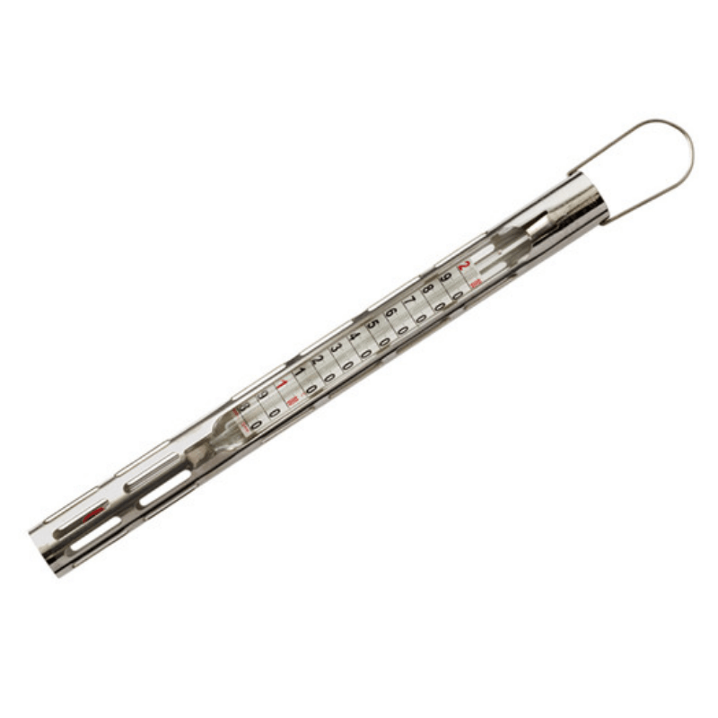 Confectioner's Glass Thermometer with Stainless Steel Sheath Confectioner's Glass Thermometer with Stainless Steel Sheath