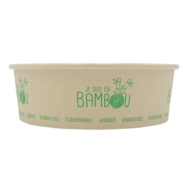Bambusest salatikauss - 750 ml - 50 tk komplekt Bambusest salatikauss - 750 ml - 50 tk komplekt