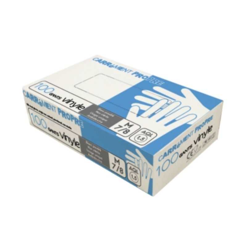 Gants en Vinyle - Taille S - Lot de 100 Gants en Vinyle - Taille S - Lot de 100