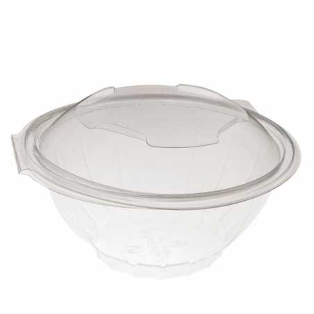 50 läbipaistvat keskmist kaussi kaanega - 75 cl