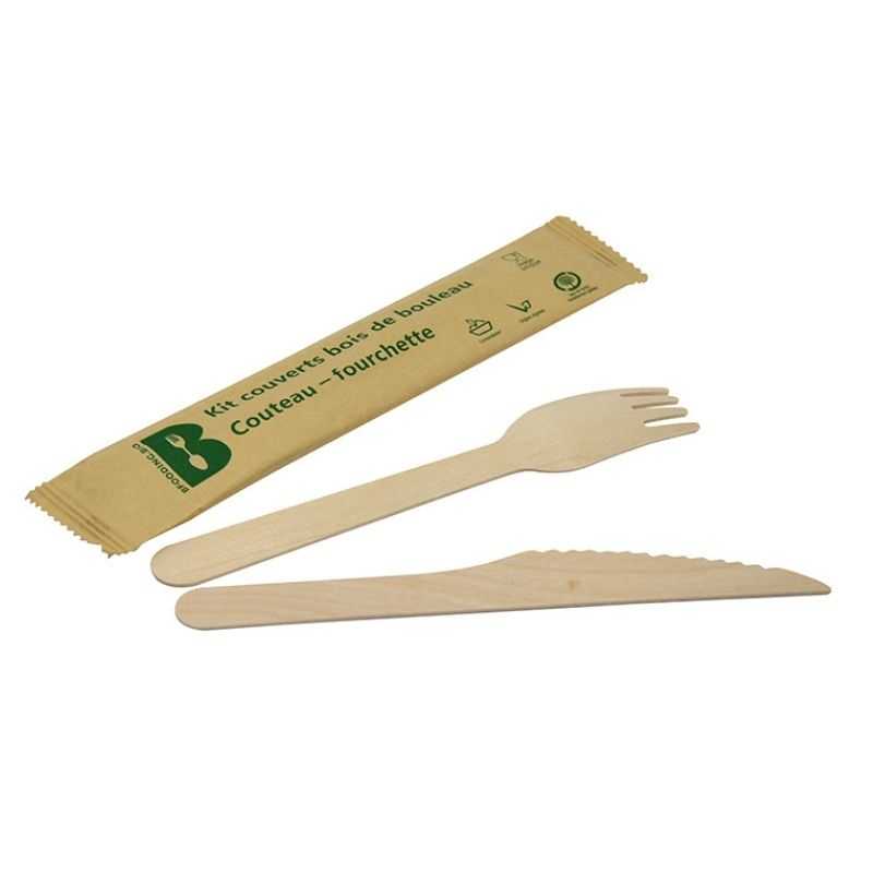 Birch Cutlery - 2-Piece Set: Knife and Fork - Pack of 50 Birch Cutlery - 2-Piece Set: Knife and Fork - Pack of 50