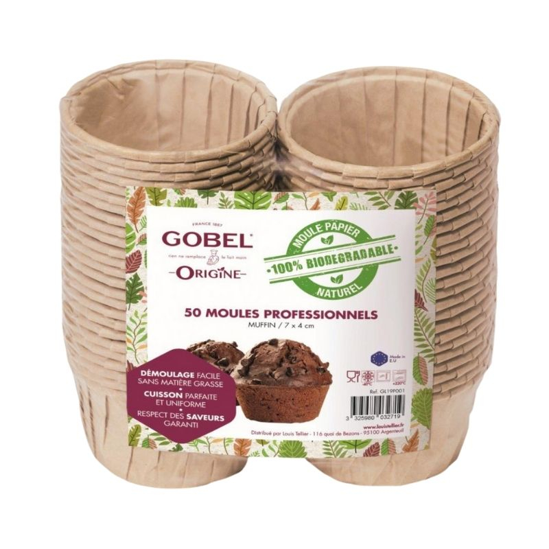 Disposable Paper Muffin Molds - 7.2 x 4 - Pack of 50 Disposable Paper Muffin Molds - 7.2 x 4 - Pack of 50