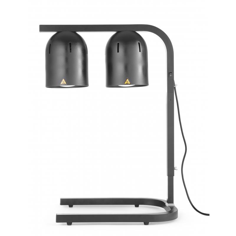Portique Chauffe-plat Noir avec 2 Lampes Infrarouges Portique Chauffe-plat Noir avec 2 Lampes Infrarouges