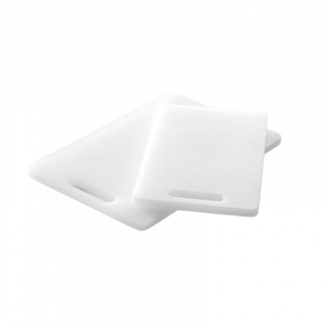 Valge lõikelaud käepidemega - 250 x 150 mm