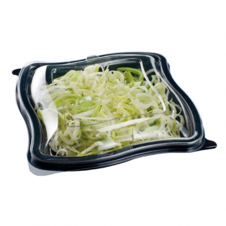Must PET salatikarp - 750 ml - 196 x 196 - 400 tk komplekt
