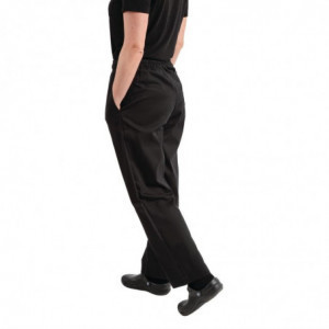 Köögipüksid Easyfit Must Tefloniga - Suurus XL - Whites Chefs Clothing - Fourniresto