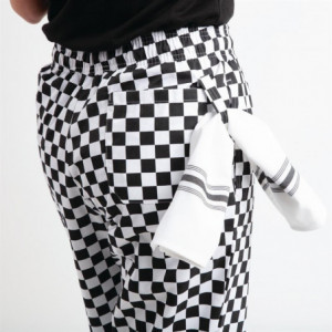 Köökipüksid Easyfit ruudulised valgete ja mustade toonidega - suurus M - Whites Chefs Clothing - Fourniresto