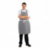 Põlle esipaneel mustvalgete ruutudega 970 x 710 mm - Whites Chefs Clothing - Fourniresto