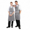 Põlle esipaneel mustvalgete ruutudega 970 x 710 mm - Whites Chefs Clothing - Fourniresto