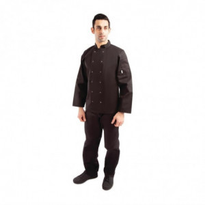 Must Köögisegune Must Pikkade Varrukatega Veste - Suurus L - Whites Chefs Clothing - Fourniresto