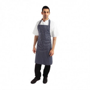 Põlle esipaelaga triibuline sinine ja valge 965 x 710 mm - Whites Chefs Clothing - Fourniresto