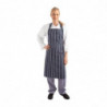 Põlle esipaelaga triibuline sinine ja valge 965 x 710 mm - Whites Chefs Clothing - Fourniresto