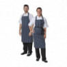 Põlle esipaelaga triibuline sinine ja valge 965 x 710 mm - Whites Chefs Clothing - Fourniresto