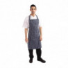 Põlle esipaelaga triibuline sinine ja valge 965 x 710 mm - Whites Chefs Clothing - Fourniresto