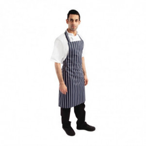 Põlle esipaelaga triibuline sinine ja valge 965 x 710 mm - Whites Chefs Clothing - Fourniresto