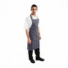 Põlle esipaelaga triibuline sinine ja valge 965 x 710 mm - Whites Chefs Clothing - Fourniresto