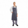 Põlle esipaelaga triibuline sinine ja valge 965 x 710 mm - Whites Chefs Clothing - Fourniresto