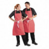 Punane ja valge triibuline põllekleit 710 x 970 mm - Whites Chefs Clothing - Fourniresto