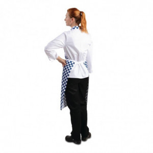Põll ruudulises sinise ja valge polüester-puuvillases materjalis 710 x 970 mm - Whites Chefs Clothing - Fourniresto