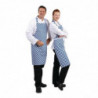 Põll ruudulises sinise ja valge polüester-puuvillases materjalis 710 x 970 mm - Whites Chefs Clothing - Fourniresto