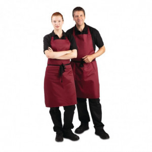 Põlle esipaneeliga Bordeaux polüester-puuvillast 710 x 970 mm - Whites Chefs Clothing - Fourniresto