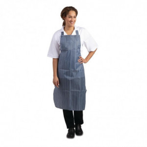Pritsitud triibuline sinise ja valgega põlleesiliist 1016 x 711 mm - Whites Chefs Clothing - Fourniresto