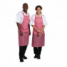 Pritsmeid hülgav triibuline punane ja valge põlle 1016 x 711 mm - Whites Chefs Clothing - Fourniresto