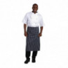 Köögiapron triibuline sinine ja valge 760 x 920 mm - Whites Chefs Clothing - Fourniresto