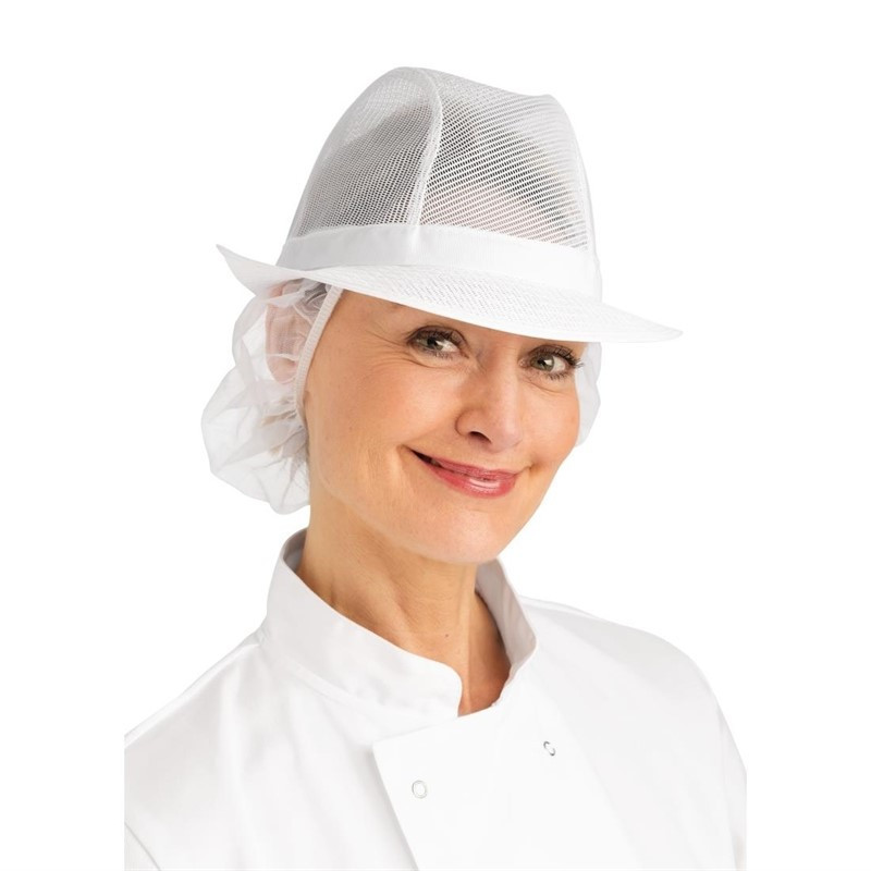 Chapeau Trilby Blanc Avec Résille - Taille L 590 Mm - FourniResto - Fourniresto Chapeau Trilby Blanc Avec Résille - Taille L 590 Mm - FourniResto - Fourniresto