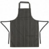 Köögi triibuline esiliist must-valge 760 x 970 mm - Whites Chefs Clothing - Fourniresto