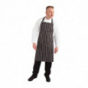 Köögi triibuline esiliist must-valge 760 x 970 mm - Whites Chefs Clothing - Fourniresto