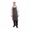 Köögi triibuline esiliist must-valge 760 x 970 mm - Whites Chefs Clothing - Fourniresto