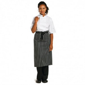 Köögi triibuline valge ja must põll 760 x 970 mm - Whites Chefs Clothing - Fourniresto