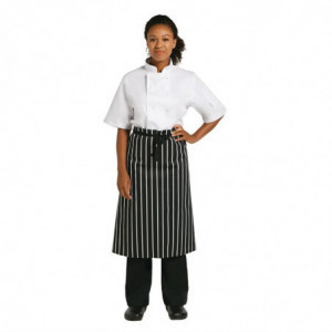 Köögi triibuline valge ja must põll 760 x 970 mm - Whites Chefs Clothing - Fourniresto
