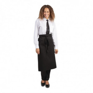 Standardne must polüester-puuvillast esiliist 914 x 762 mm - Whites Chefs Clothing - Fourniresto