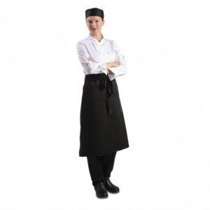 Standardne must polüester-puuvillast esiliist 914 x 762 mm - Whites Chefs Clothing - Fourniresto