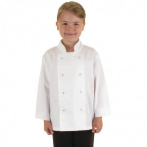Valge kokavest lastele - suurus L/XL 8/10 aastat - Valge kokariietus - Fourniresto