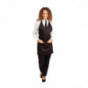 Serveerija mustvalge polüester-puuvillane V-kaelusega esiliist 838 x 698 mm - Whites Chefs Clothing - Fourniresto