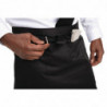 Must polüesterpuuvillast lühike ettekandja esiliist 373 x 750 mm - Whites Chefs Clothing - Fourniresto