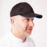 Cool Vent musta baseball-müts sinise äärisega polüester-puuvillast - Üks suurus - Chef Works - Fourniresto